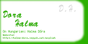 dora halma business card