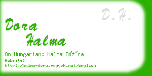 dora halma business card